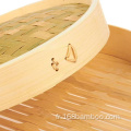 Bamboo à vapeur en bambou carbonisé respectueux de l'environnement avec logo personnalisé